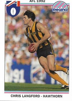 1992 AFL Regina #79 Chris Langford Front